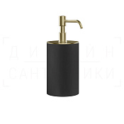 Gessi Rilievo Дозатор для жидкого мыла настольный, колба Neolite, цвет: black/brushed brass PVD 59538#727