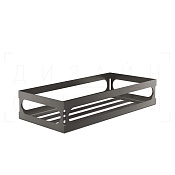 Gessi Rilievo Полка металлическая 30 см, подвесная, цвет: black metal brushed PVD 59549#707