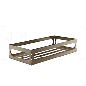 Gessi Rilievo Полка металлическая 30 см, подвесная, цвет: coffee bronze brushed PVD 59549#761