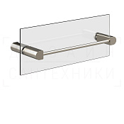 Gessi Rilievo Полотенцедержатель на стекло 32,8 см, подвесной, цвет: finox brushed nickel 59562#149