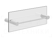 Gessi Rilievo Полотенцедержатель для крепления на стекло 32,8 см, подвесной, цвет: matte white 59562#279