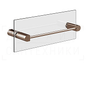 Gessi Rilievo Полотенцедержатель для крепления на стекло 32,8 см, подвесн., цвет: copper brushed PVD 59562#708
