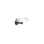 Gessi Ventaglio Мыльница с чашей Neolite, подвесная, цвет: white/black metal brushed PVD 63601#707