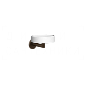 Gessi Ventaglio Мыльница с керамической чашей Neolite, подвесная, цвет: white/dark bronze 63601#845