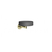 Gessi Ventaglio Мыльница с керамической чашей Neolite, подвесная, цвет: black/brass PVD 63602#710