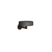 Gessi Ventaglio Мыльница с керамической чашей Neolite, подвесная, цвет: black/dark bronze 63602#845