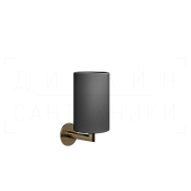 Gessi Ventaglio Стакан подвесной, керамический Neolite, цвет: black/antique brass 63608#713