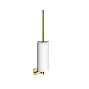 Gessi Ventaglio Ершик для унитаза подвесной, с кермической колбой Neolite, цвет: white/brass PVD 63619#710