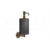 Gessi Anello Дозатор для жидкого мыла подвесной, керамичес. колба Neolite, цвет: black/antique brass 63714#713