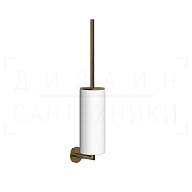 Gessi Anello Ершик для унитаза подвесной, с кермической колбой Neolite, цвет: white/antique brass 63719#713