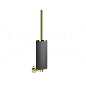 Gessi Anello Ершик для унитаза подвесной, с кермической колбой Neolite, цвет: black/brass PVD 63720#710