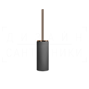 Gessi Ingranaggio Ершик для унитаза напольный, с кермической колбой Neolite, цвет: black/copper PVD 63744#030