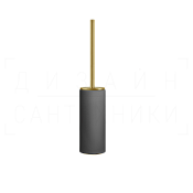 Gessi Ingranaggio Ершик для унитаза напольный, колба Neolite, цвет: black/gold brushed 63744#716