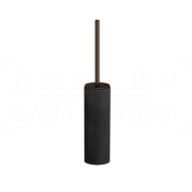 Gessi Ingranaggio Ершик для унитаза напольный, с кермической колбой Neolite, цвет: black/dark bronze 63744#845