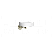 Gessi Ingranaggio Мыльница с керамической чашей Neolite, подвесная, цвет: white/nickel PVD 63801#720
