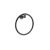 Gessi Anello Полотенцедержатель кольцевой d22,2 см, подвесной, цвет: black metal PVD 63809#706