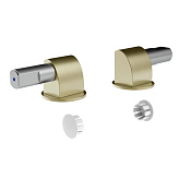 Петли плавного закрывания сиденья унитаза и пробки для боковых отверстий ,Brushed Brass PVD Gessi 37584#727