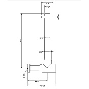 Gessi Сифон для биде, цвет: Black Metal Brushed PVD  01375#707