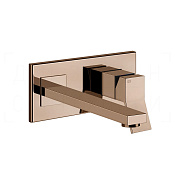 Gessi Rettangolo K Смеситель для раковины встраив., внеш. часть, излив 25,7 см, цвет: copper PVD 53090#030