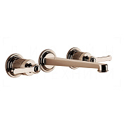 Gessi Venti20 Смеситель для раковины встраиваемый, внешняя часть, излив 20,1 см, цвет: copper PVD 65091#030