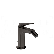 Gessi Ventaglio Смеситель для биде с донным клапаном, излив 11,4 см, цвет: black metal brushed PVD 72007#707