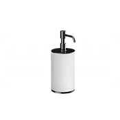 Gessi Ventaglio Дозатор для жидкого мыла настольный, колба Neolite, цвет: white/black metal PVD 66437#706
