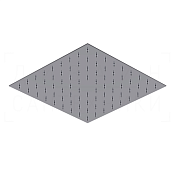 Ritmonio Shower heads Верхний душ 25 см, 1 вид струи, без кронштейна, цвет: bright steel 75S015LUC