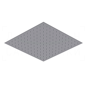 Ritmonio Shower heads Верхний душ 40 см, 1 вид струи, без кронштейна, цвет: bright steel 75S017LUC