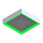 Ritmonio Shower heads Потолочный душ встр. 37 см, 1 вид струи, с хромотерап. и ДУ, цвет:bright steel 75IP15LUC