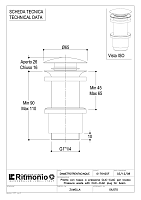 Ritmonio Донный клапан Click-Clack для раковины, без перелива, цвет: chrome E0BA0176H2SFCRL