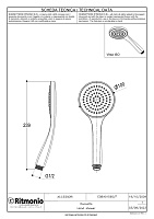 Ritmonio Hand showers Ручной душ, 1 вид струи, цвет: chrome E0BA0159S/FCRL