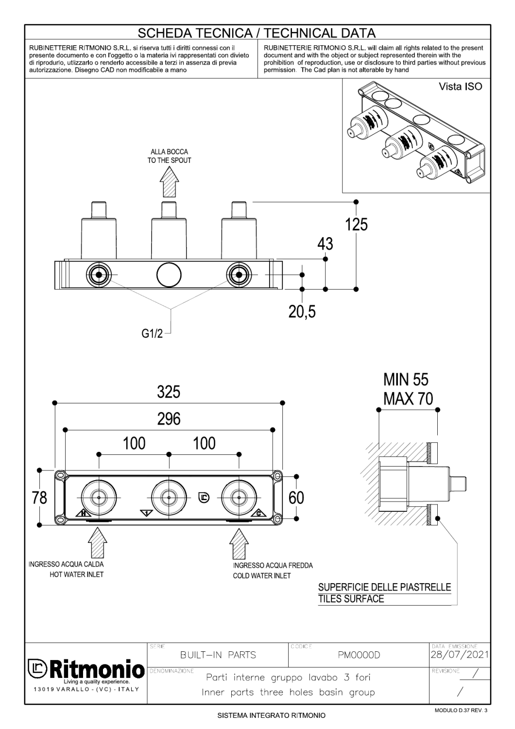 Ritmonio Внутренняя часть для смесителя PM0000D