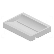 Ritmonio Elementa Полка подвесная 13 см, композитная, цвет: white acrylic stone 7N0006F38