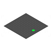 Ritmonio Shower heads Потолочный душ встраиваемый 44 см, 1 вид струи, цвет: bright steel 75IP12LUC