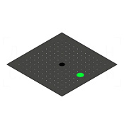 Ritmonio Shower heads Потолочный душ встраиваемый 44 см, 2 вида струи, цвет: bright steel 75IP14LUC