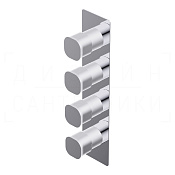 Ritmonio Taormina Смеситель для душа встраиваемый термостат., внешняя часть, 3 потреб., цвет: chrome PR35HG102CRL