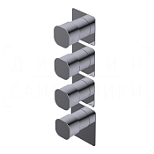 Ritmonio Taormina Смеситель для душа встраиваемый термостат., внешняя часть, 3 потреб., цвет: chrome PR35HG201CRL