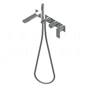 Ritmonio Pois Смеситель для душа встраиваемый, на 3 потребителя, длина излива 18,4 см, цвет: chrome PR31EC102CRL