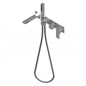 Ritmonio Glitter Смеситель для душа встраиваемый, на 3 потребителя, излив 18,1 см, цвет: chrome PR32EC102CRL