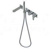 Ritmonio Tab Смеситель для душа встраиваемый, на 3 потребителя, длина излива 18,4 см, цвет: chrome PR37EC102CRL