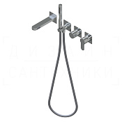 Ritmonio Tab Смеситель для душа встраиваемый, на 3 потребителя, длина излива 18,4 см, цвет: chrome PR37EC202CRL