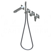 Ritmonio Tip Смеситель для душа встраиваемый, на 3 потребителя, длина излива 18,4 см, цвет: chrome PR38EC202CRL