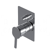 Ritmonio Taormina Смеситель для душа встраиваемый, внешняя часть, 2 потребителя, цвет: chrome PR43GN101CRL