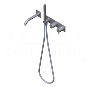 Ritmonio Diametro35 Inox Смеситель для душа встраиваемый, на 3 потреб., цвет:brushed stainless steel E0BA0468ECINOX