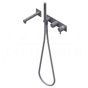 Ritmonio Diametro35 Inox Смеситель для душа встраиваемый, на 3 потреб., цвет:brushed stainless steel E0BA0468EDINOX