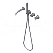 Ritmonio Diametro35 Inox Смеситель для душа встраиваемый, на 3 потреб., цвет:brushed stainless steel E0BA0468ESCINOX