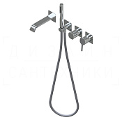 Ritmonio Taormina Смеситель для душа встраиваемый, на 3 потребителя, длина излива 20 см, цвет:chrome PR35EN202CRL