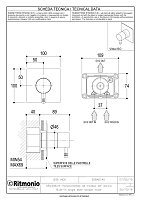 Ritmonio Diametro35 Inox Смеситель для душа встраиваемый, внеш. часть, цвет: brushed stainless steel E0BA0144INOX