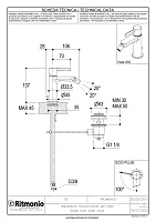 Ritmonio Tie Смеситель для биде, с донным клапаном, длина излива 10,6 см, цвет: chrome PR34BA101CRL