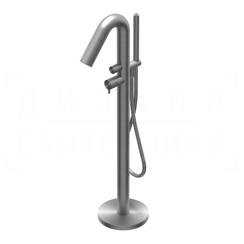Ritmonio Diametro35 Inox Смеситель для ванны напольный с душ. набором, цвет: brushed stainless steel E0BA0475EINOX